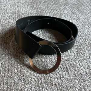 VTG New York & Co. Ring Black Leather Belt